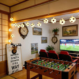 Football Shaped LED String Light, Warm Yellow Soft Glow, Cozy Decoration for Bedroom and Party. USB Powered, 3 Meters with 20Lights.