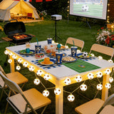 Football Shaped LED String Light, Warm Yellow Soft Glow, Cozy Decoration for Bedroom and Party. USB Powered, 3 Meters with 20Lights.