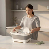 Portable Folding Sink: Space-Saving Storage, Multi-Use for Kitchen, Balcony, and Outdoors