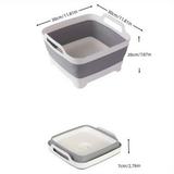 Portable Folding Sink: Space-Saving Storage, Multi-Use for Kitchen, Balcony, and Outdoors