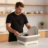 Portable Folding Sink: Space-Saving Storage, Multi-Use for Kitchen, Balcony, and Outdoors