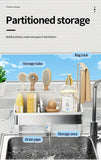 No Drill 360° Rotating Drain Sponge Holder with Tray Kitchen Sink Organizer AU(BLACK)