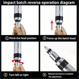 16-Piece Manual Impact Screwdriver Set: One Tap to Loosen, One Turn to Tighten, the Universal Tool for Home and Auto Repair