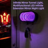 Infinite Mirror Tunnel Light – Motion-Activated Color-Changing Wall-Mounted Storage, Ideal as an Ambient Night Light and Gift for Car Enthusiasts.