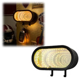 Infinite Mirror Tunnel Light – Motion-Activated Color-Changing Wall-Mounted Storage, Ideal as an Ambient Night Light and Gift for Car Enthusiasts.