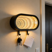 Infinite Mirror Tunnel Light – Motion-Activated Color-Changing Wall-Mounted Storage, Ideal as an Ambient Night Light and Gift for Car Enthusiasts.