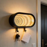 Infinite Mirror Tunnel Light – Motion-Activated Color-Changing Wall-Mounted Storage, Ideal as an Ambient Night Light and Gift for Car Enthusiasts.