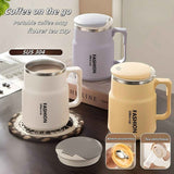 600ML Multi-Functional Mug, Three Drinking Modes: Direct Drink, Straw, Open Mouth, Bottom Storage for Folding Spoon, 304 Stainless Steel Inner Liner – A Must-Have Hydration Tool for Lazy People./Mango yellow In Australia - Darrahopens