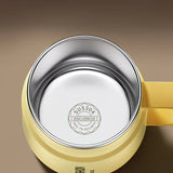600ML Multi-Functional Mug, Three Drinking Modes: Direct Drink, Straw, Open Mouth, Bottom Storage for Folding Spoon, 304 Stainless Steel Inner Liner – A Must-Have Hydration Tool for Lazy People./Mango yellow