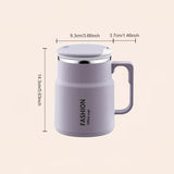 600ML Multi-Functional Mug, Three Drinking Modes: Direct Drink, Straw, Open Mouth, Bottom Storage for Folding Spoon, 304 Stainless Steel Inner Liner – A Must-Have Hydration Tool for Lazy People./Mango yellow