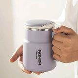 600ML Multi-Functional Mug, Three Drinking Modes: Direct Drink, Straw, Open Mouth, Bottom Storage for Folding Spoon, 304 Stainless Steel Inner Liner – A Must-Have Hydration Tool for Lazy People./Taro color In Australia - Darrahopens
