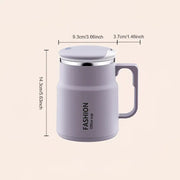 600ML Multi-Functional Mug, Three Drinking Modes: Direct Drink, Straw, Open Mouth, Bottom Storage for Folding Spoon, 304 Stainless Steel Inner Liner – A Must-Have Hydration Tool for Lazy People./WHITE
