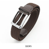 No-Hole Elastic Woven Belt, Unisex Comfortable and Versatile, Strong Elasticity Anti-Loosening, Breathable and Skin-Friendly No Sweating, Essential for Outdoor Sports and Daily Commute, A Casual Style Choice/White:L code