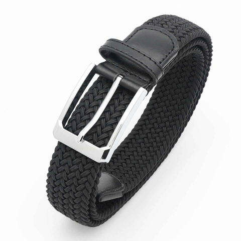 No-Hole Elastic Woven Belt, Unisex Comfortable and Versatile, Strong Elasticity Anti-Loosening, Breathable and Skin-Friendly No Sweating, Essential for Outdoor Sports and Daily Commute, A Casual Style Choice/Black : L code In Australia - Darrahopens