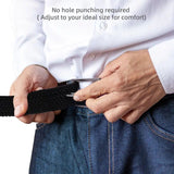 No-Hole Elastic Woven Belt, Unisex Comfortable and Versatile, Strong Elasticity Anti-Loosening, Breathable and Skin-Friendly No Sweating, Essential for Outdoor Sports and Daily Commute, A Casual Style Choice/khaki:L code