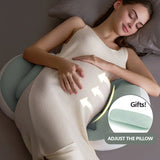 Pregnancy Belly & Back Support Pillow, Adjustable & Fully Machine Washable, High Elasticity & Long-Lasting Shape, Relieves Aches and Pains During Pregnancy./Cindy powder