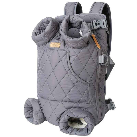 Winter Pet Front Pack: Warm, Lightweight, Hands-Free, Cozy Companion for Every Journey/GREY