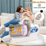 Pet Grooming Vacuum Kit 13000Pa Strong Suction 99% Hair Removal 6 Clipper Combs 5 Tools Low Noise