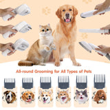 Pet Grooming Vacuum Kit 13000Pa Strong Suction 99% Hair Removal 6 Clipper Combs 5 Tools Low Noise