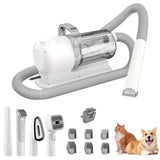 Pet Grooming Vacuum Kit 13000Pa Strong Suction 99% Hair Removal 6 Clipper Combs 5 Tools Low Noise