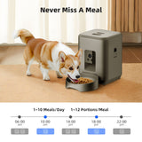 Smart Pet Feeder with Camera 2L, WiFi App Control, Two-Way Audio, USB & Battery Backup(black) In Australia - Darrahopens