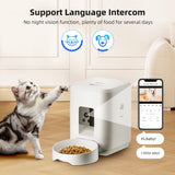 Smart Pet Feeder with Camera 2L, WiFi App Control, Two-Way Audio, USB & Battery Backup(black)