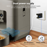 Smart Pet Feeder with Camera 2L, WiFi App Control, Two-Way Audio, USB & Battery Backup(black)