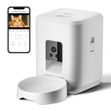 Smart Pet Feeder with Camera 2L, WiFi App Control, Two-Way Audio, USB & Battery Backup(black)