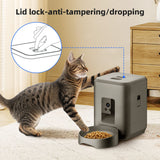 Smart Pet Feeder with Camera 2L, WiFi App Control, Two-Way Audio, USB & Battery Backup(white)
