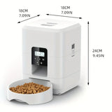 Timed Pet Feeder 2L, Programmable Portions, Washable, Battery/USB Operated(BLACK)