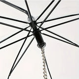 Bendable transparent pet umbrella with leash chain, rain or shine, one umbrella for outdoor pet walks