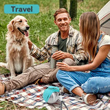 Portable Stainless Steel Cat & Dog Water Bottle, Leak-Proof 2-in-1 with Bowl, One-Press Drink & Feed for Outdoor Walks & Travel, Lightweight & Easy to Carry, Pet Essential./GREY