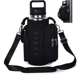 6-Magnet Suction Fitness Water Bottle Bag: Comes with Phone Pocket + Multi-Pocket Crossbody Design, Adjustable Shoulder Strap, Compatible with Treadmill and Squat Rack, Thickened Wear-Resistant Sports Essential/BLUE