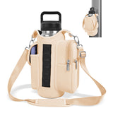 6-Magnet Suction Fitness Water Bottle Bag: Comes with Phone Pocket + Multi-Pocket Crossbody Design, Adjustable Shoulder Strap, Compatible with Treadmill and Squat Rack, Thickened Wear-Resistant Sports Essential/BLUE