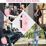 6-Magnet Suction Fitness Water Bottle Bag: Comes with Phone Pocket + Multi-Pocket Crossbody Design, Adjustable Shoulder Strap, Compatible with Treadmill and Squat Rack, Thickened Wear-Resistant Sports Essential/GREY