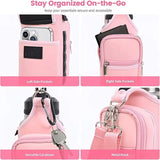 6-Magnet Suction Fitness Water Bottle Bag: Comes with Phone Pocket + Multi-Pocket Crossbody Design, Adjustable Shoulder Strap, Compatible with Treadmill and Squat Rack, Thickened Wear-Resistant Sports Essential/beige