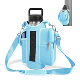 6-Magnet Suction Fitness Water Bottle Bag: Comes with Phone Pocket + Multi-Pocket Crossbody Design, Adjustable Shoulder Strap, Compatible with Treadmill and Squat Rack, Thickened Wear-Resistant Sports Essential/beige