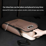 Car Trunk Shoe Box Organizer: Waterproof and Durable PVC Leather, Easy Installation with Velcro, Large Capacity for a Tidy Trunk, Say Goodbye to Mess and Travel in Style!/GREY In Australia - Darrahopens
