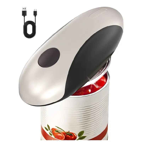 Smart Electric Can Opener, One-Touch Automatic Opening, Type-C Rechargeable with Long Battery Life, Safe and Smooth Edges Protect Hands, Ideal for Elderly, Arthritis Sufferers, and Those with Manicured Nails, Essential Effort-Saving Kitchen Tool