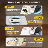 Smart Electric Can Opener, One-Touch Automatic Opening, Type-C Rechargeable with Long Battery Life, Safe and Smooth Edges Protect Hands, Ideal for Elderly, Arthritis Sufferers, and Those with Manicured Nails, Essential Effort-Saving Kitchen Tool