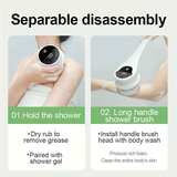 Multi-Function Electric Body Brush: 360° Rotation, Auto-Cleaning, 5 Brush Heads, 3-Speed Adjustment, Wet & Dry Use for Home Spa Experience.pink