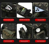 Camouflage Fishing Waist Bag – Large Capacity Multi-layer Partition, Side Pockets & Winding Strap for Full Loading, Breathable Shoulder Strap for Long-lasting Comfort(Black camouflage)