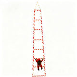1.5M USB Remote Control Christmas Climbing Ladder Light, IP65 Waterproof with 8 Modes, Dynamic Climbing Santa, Indoor & Outdoor Holiday Decoration (Warm Light)
