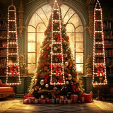 1.5M USB Remote Control Christmas Climbing Ladder Light, IP65 Waterproof with 8 Modes, Dynamic Climbing Santa, Indoor & Outdoor Holiday Decoration (Warm Light)