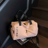 KAYINAI Travel Bag: 20-35L Spacious Storage, Independent Shoe Compartment for Dry/Wet Separation, Lightweight Hand-Carry/Crossbody 2-in-1./PINK