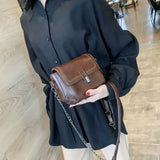 Trendy Vintage Mini Bag | PVC Light Travel, Go Freely — Commute & Outdoor Dual-Purpose Crossbody Shoulder Bag./BLACK