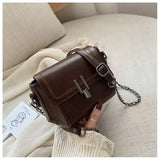 Trendy Vintage Mini Bag | PVC Light Travel, Go Freely — Commute & Outdoor Dual-Purpose Crossbody Shoulder Bag./brown