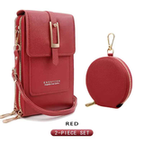 PVC Phone Bag and Coin Purse Two in One: High Definition Touch Screen Window for Sensitive Control, Zipper Anti Loss Adjustable Shoulder Strap, Practical and Beautiful for Travel Storage/red In Australia - Darrahopens