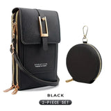 PVC Phone Bag and Coin Purse Two in One: High Definition Touch Screen Window for Sensitive Control, Zipper Anti Loss Adjustable Shoulder Strap, Practical and Beautiful for Travel Storage/red