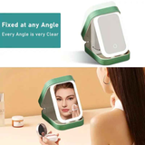 Portable 3-Light LED Makeup Mirror with Organizer – Travel Vanity Case, Rechargeable Touch Control Makeup Box for Home & Travel(pink)